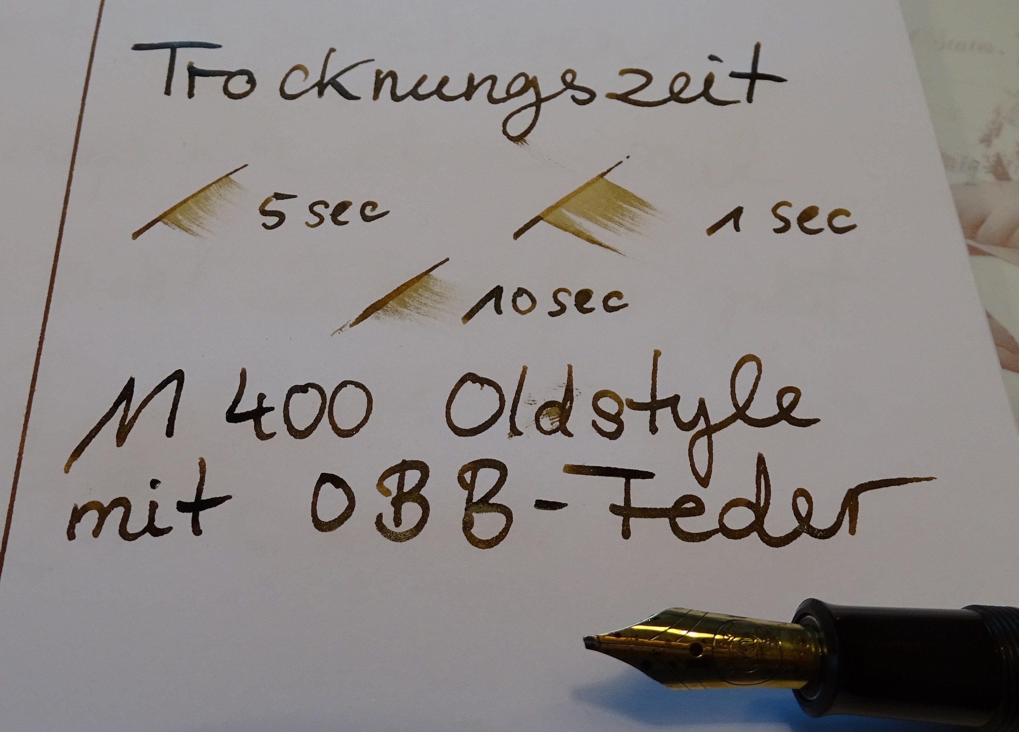 Trockungszeit Diamine-Tinten