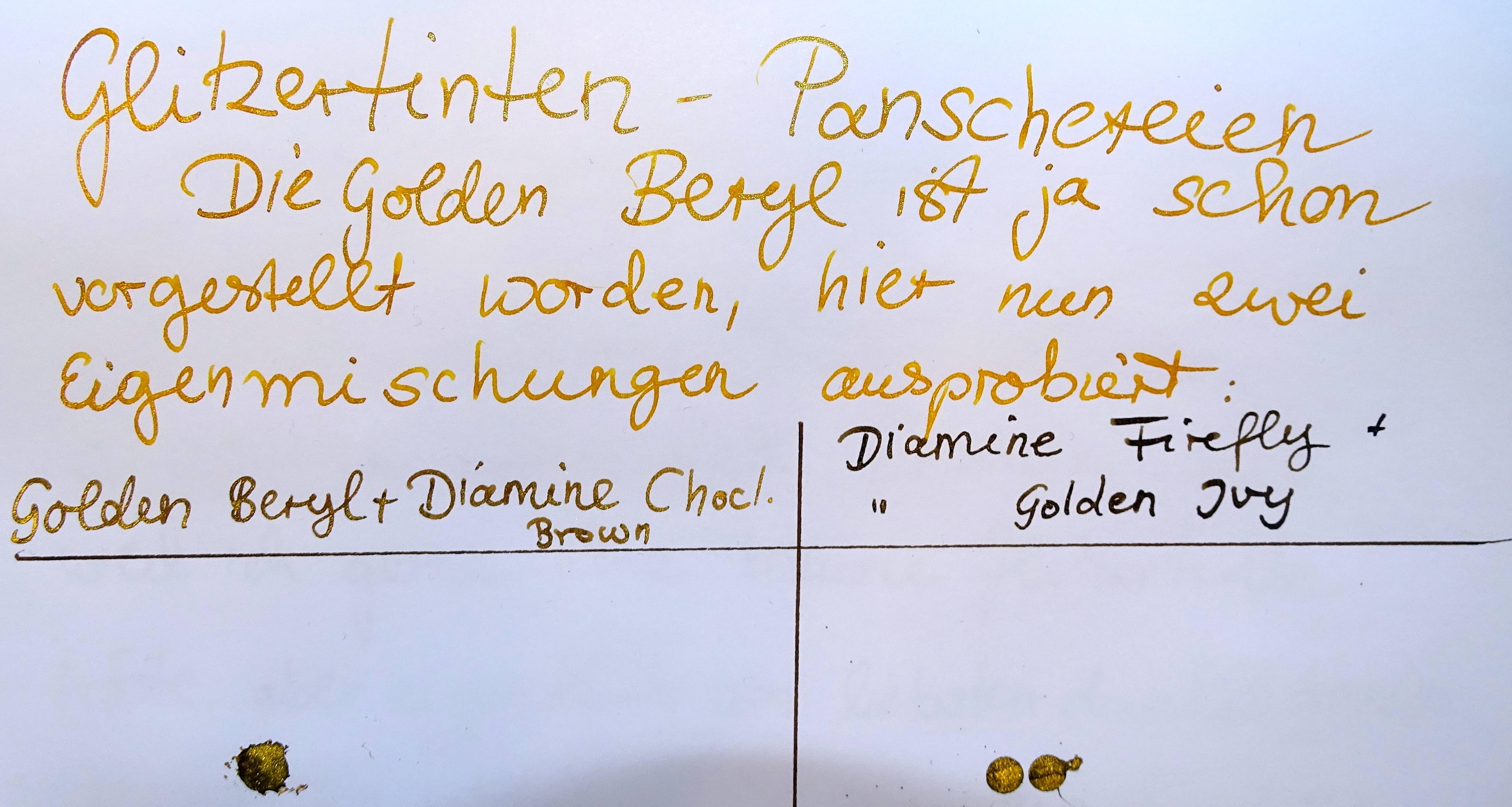Golden Bery, Mischung 1 und 2 im Vergleich