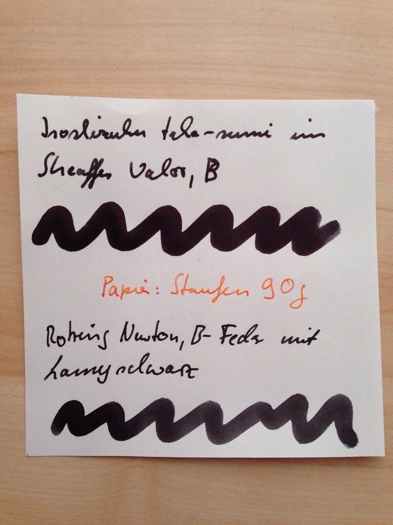 Vergleich: Lamy schwarz - iroshizuku take-sumi