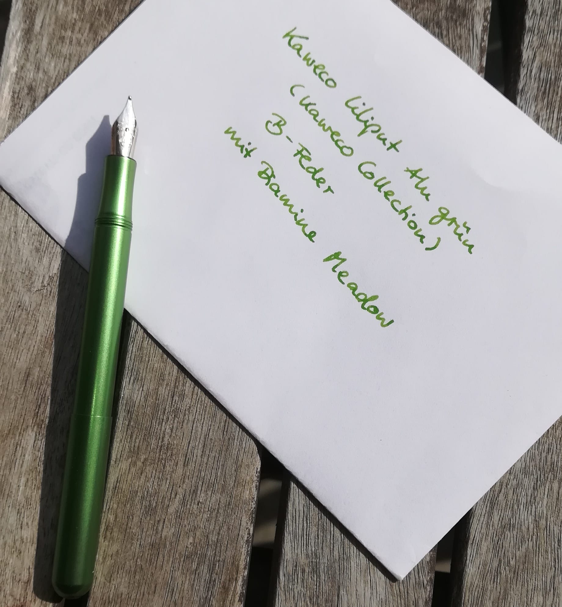 Kaweco Liliput grün mit Diamine Meadow