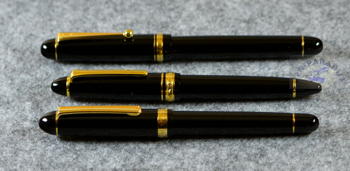von oben: Pilot Custom 74, Sailor 1911, Platinum #3776