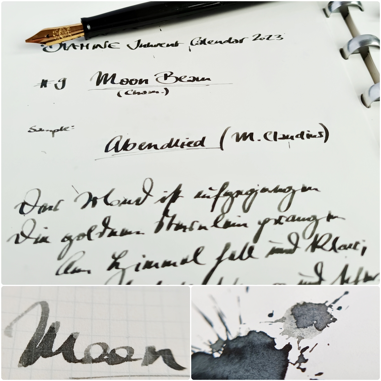 Diamine Inkvent 2023 12 09 Moon Beam OMAS DP IB PK M150 IM 3 PX sm.jpg