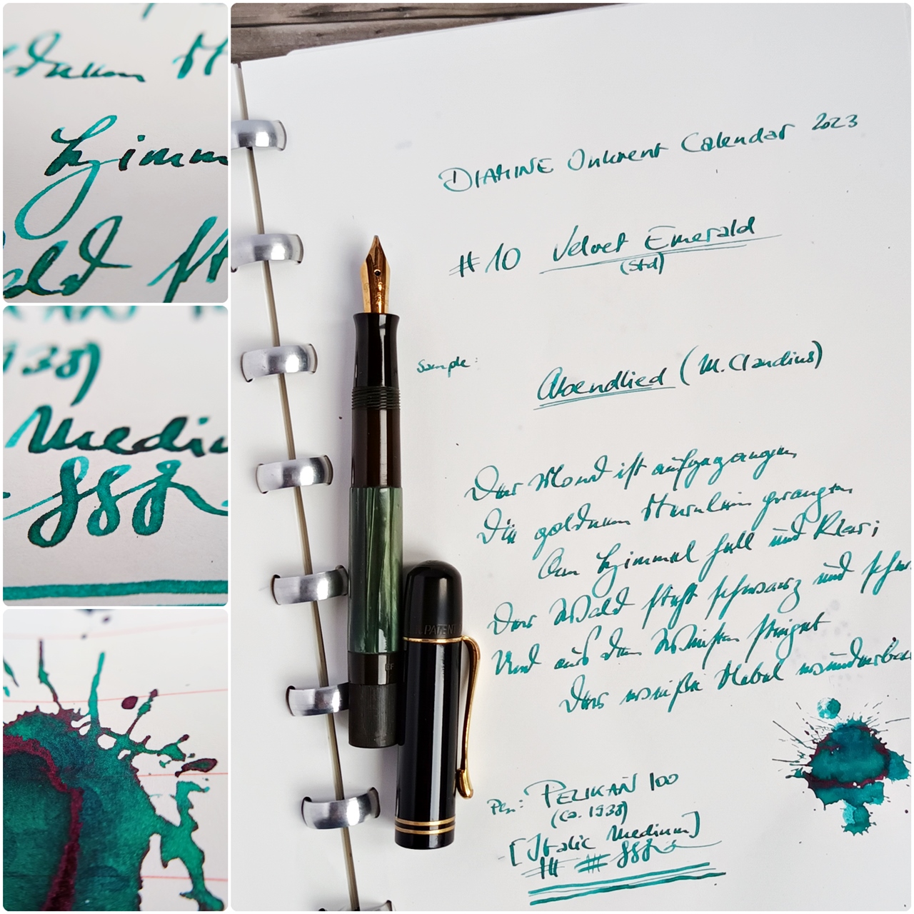 Diamine Inkvent 2023 12 10 Velvet Emerald PK 100 IM PX sm.jpg