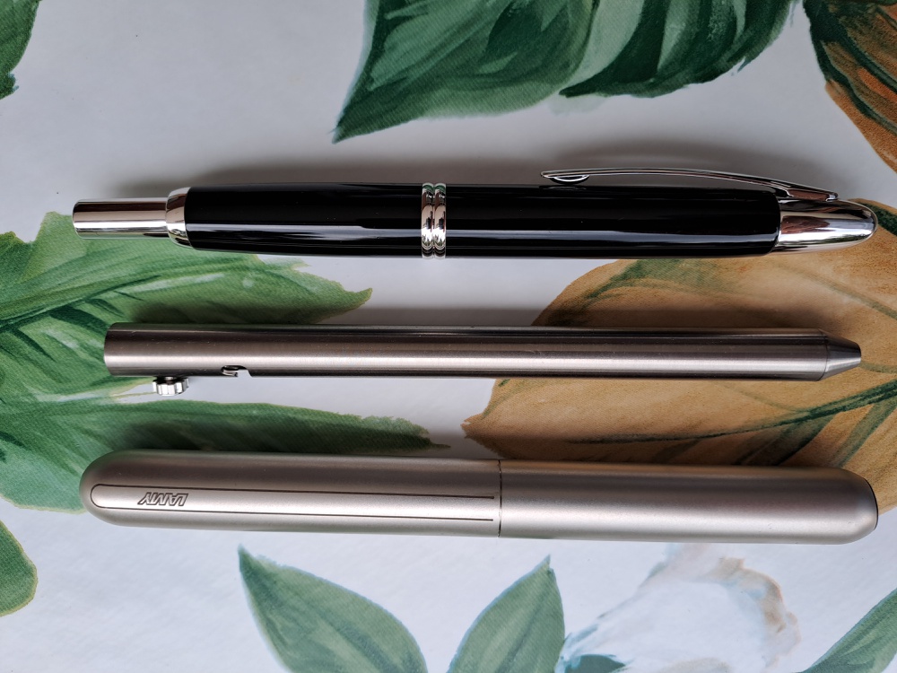 von links: Lamy dialog, Ensso Bolt, Pilot Capless