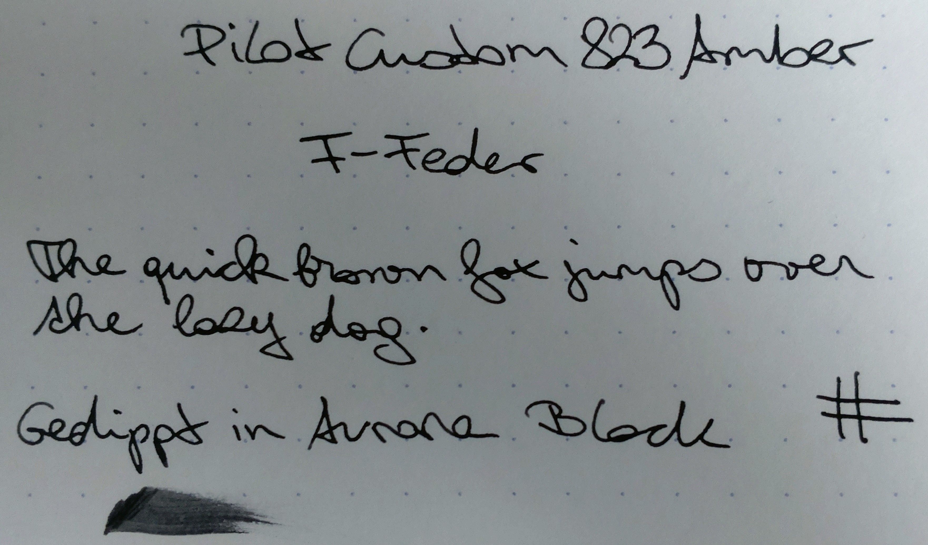 Pilot Custom 823 Amber_F_Schriftprobe.jpg