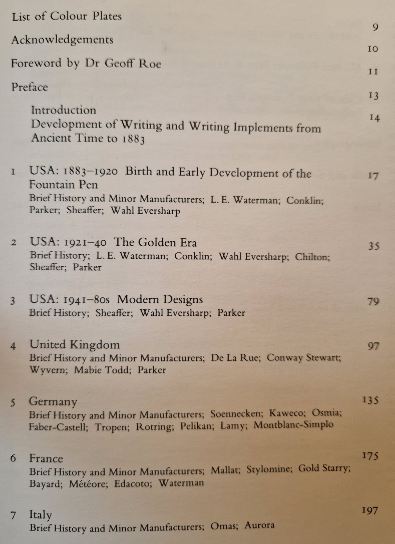 Auszug Inhaltsverzeichnis