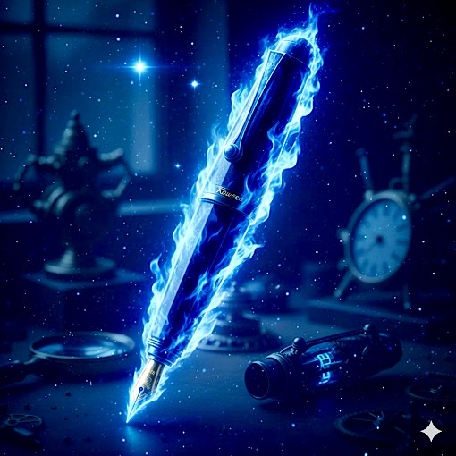 Dunkelblaue Flammen eines Riesensterns