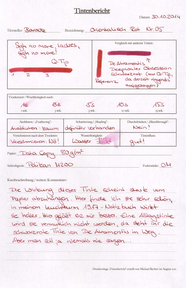 Hier wirkt der Q-Tip zu gelblich, dafür wird bei der Schrift der Farbton gut wiedergegeben