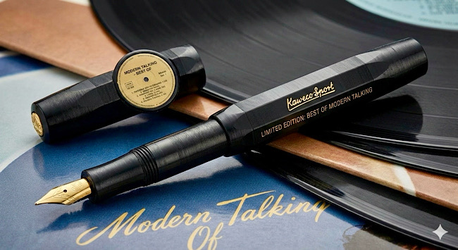 Kaweco Sport Füller aus Schallplatten-Vinyl