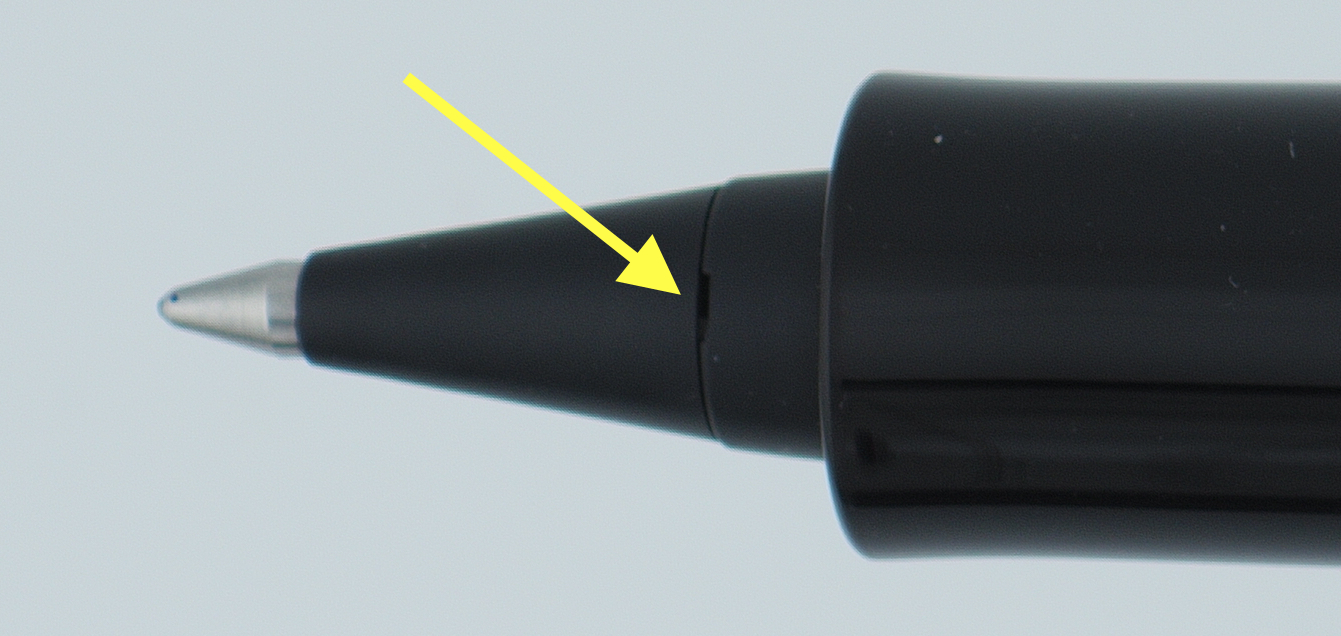 Öffnungen zum Befüllen aus dem Tintenfass (Konverter oder Kolben)