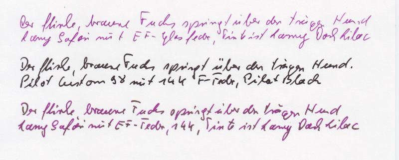 Schriftproben auf TR 52 g/m²; die beiden oberen Zeilen passen in ein 5x5mm Karo