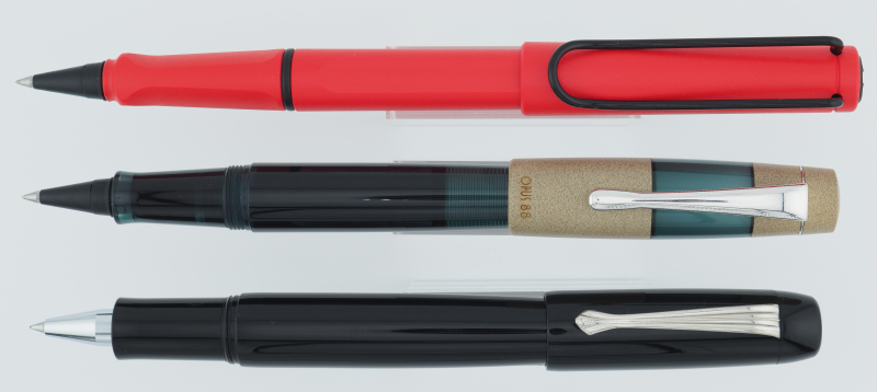Lamy Safari Rollerball Strawberry, Opus 88 Koloro Beige, Achim Velte Essentia Platin