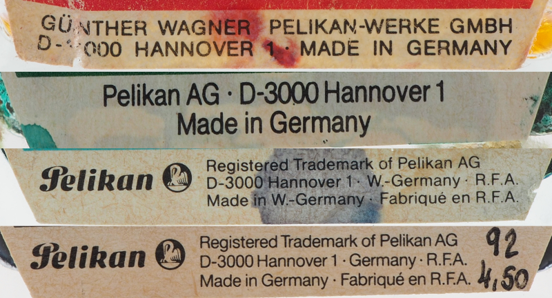 Adressfelder der vier Varianten