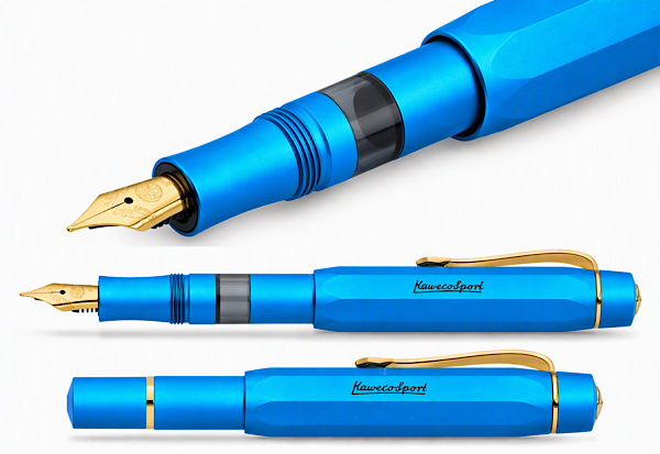 Kaweco Piston Sport AL Neonblau