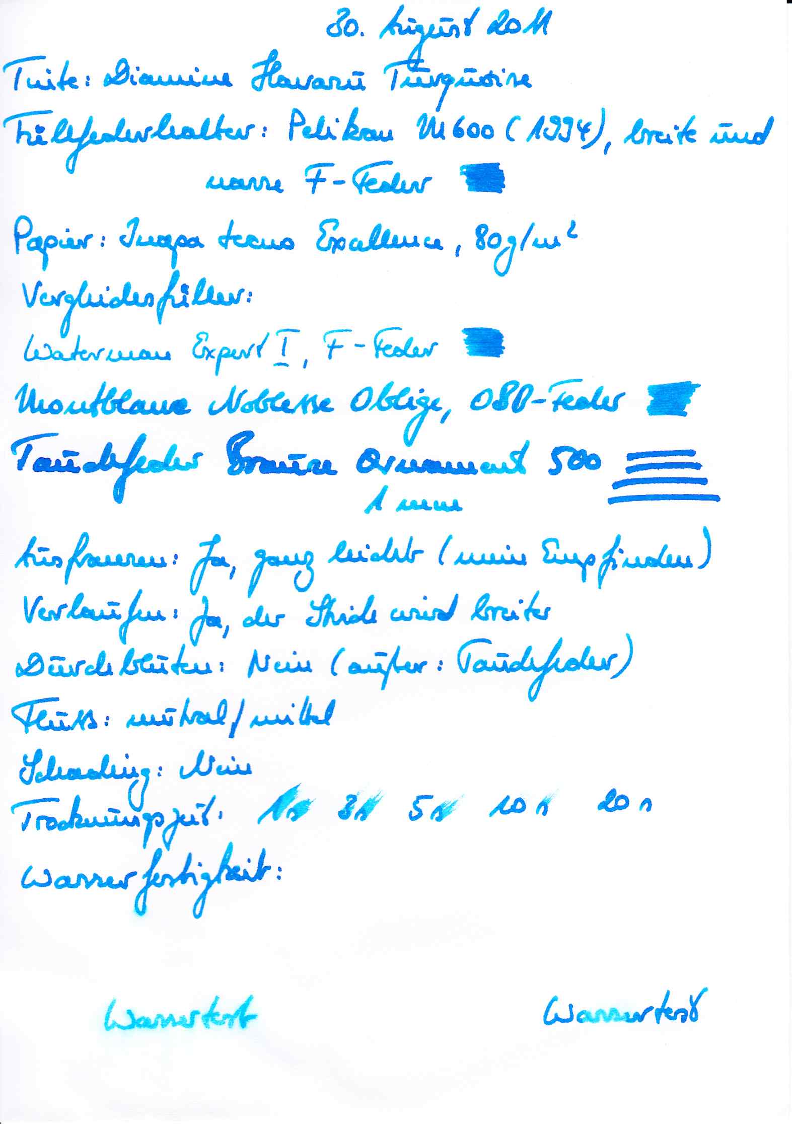 Diamine Havasu Turquoise auf Excellence