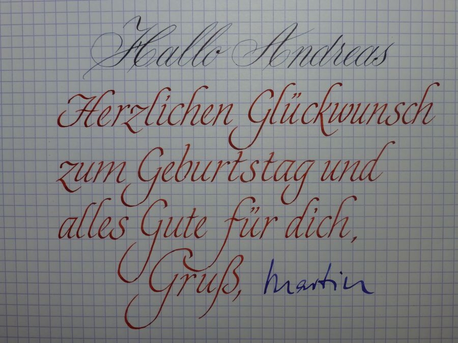 Füller: TWSBI 580 Stub 1,1<br />Tinte: Edelstein Garnet