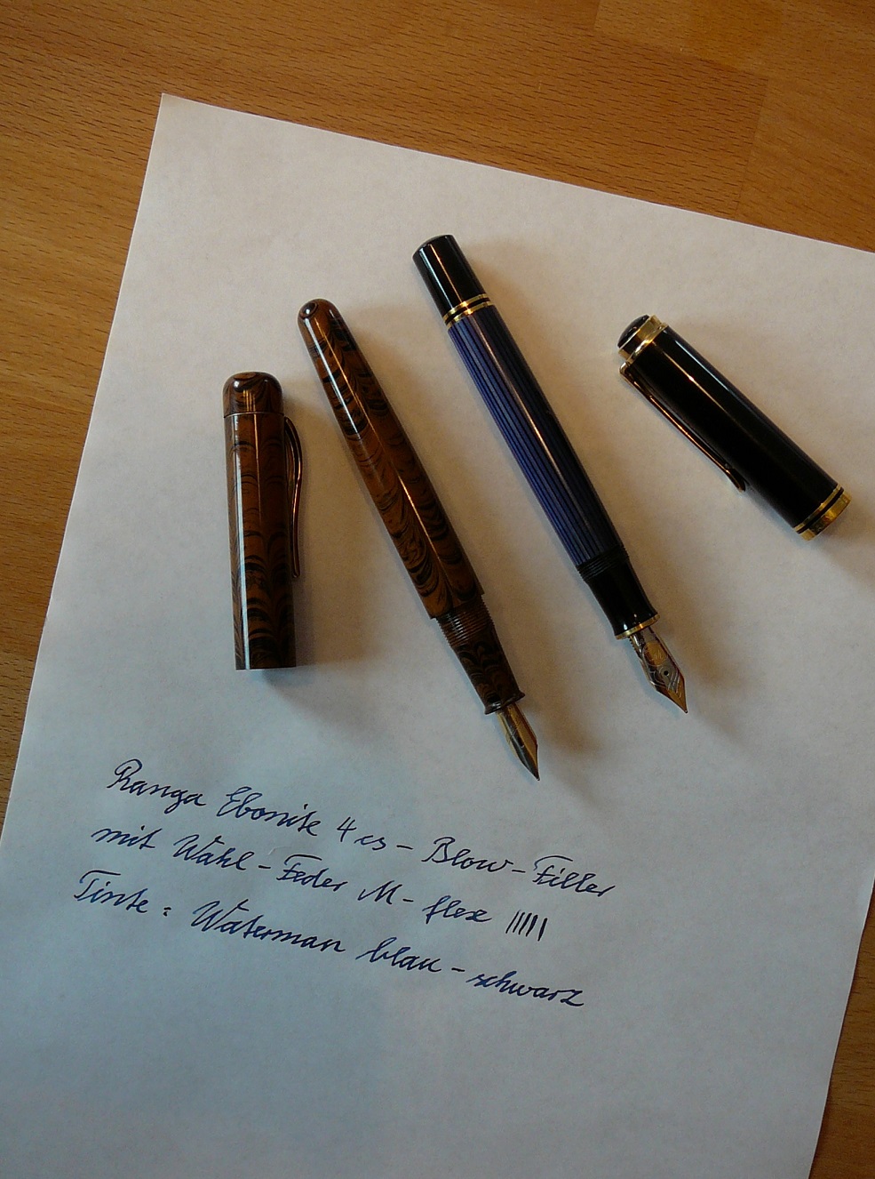Ranga mit Schriftprobe und M800