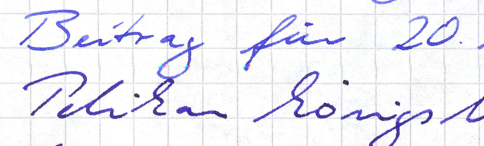 Floridablau (oben) - Königsblau (unten)