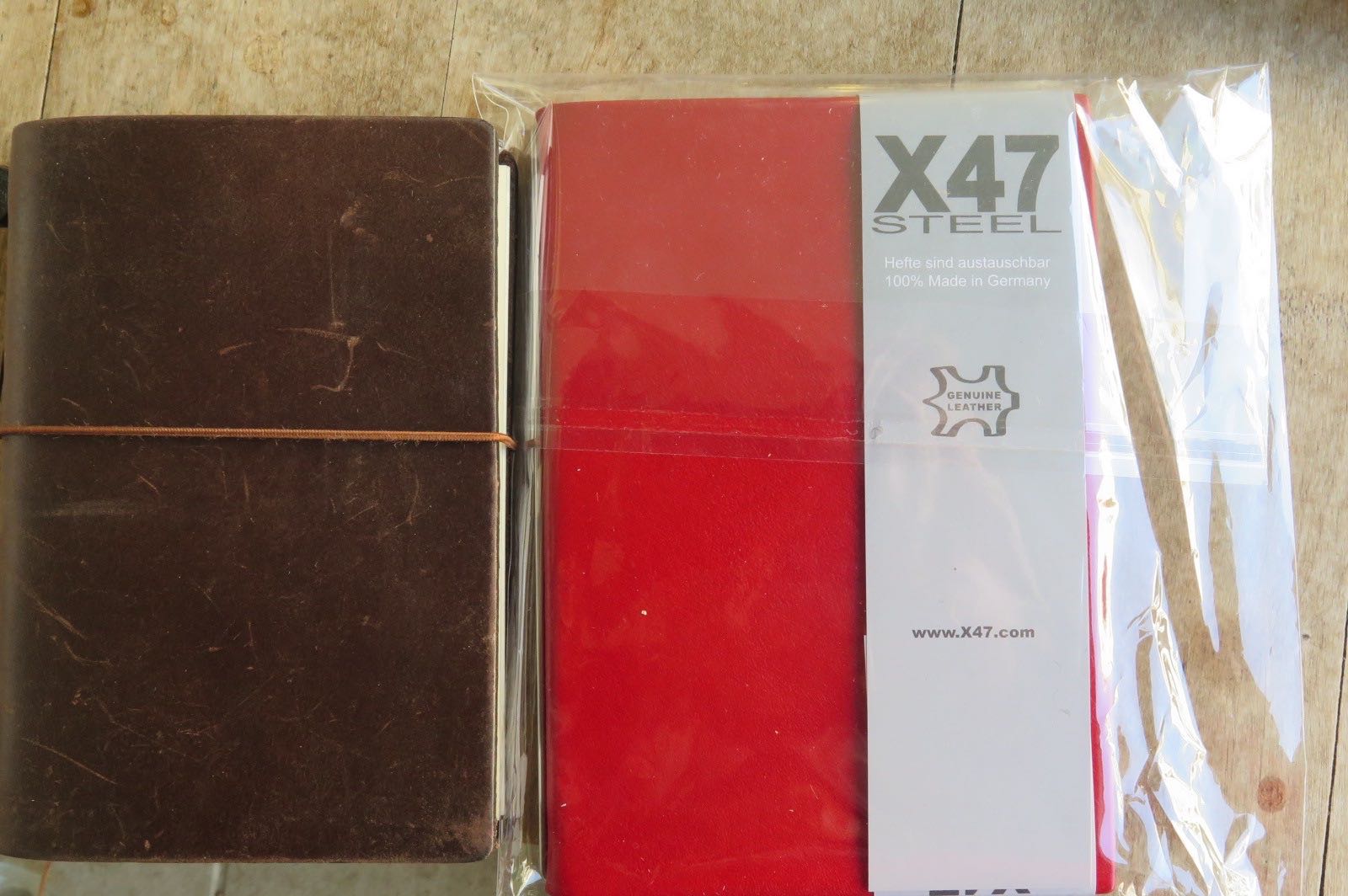 Midori Passport Size vs X47 Steel A6