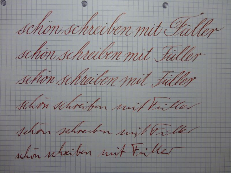 Mit einem TWSBI 580 Stub immer schneller werdend geschrieben, umso usseliger auch die Schrift