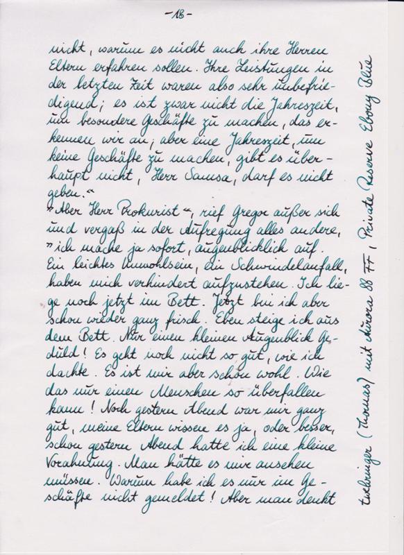 Kafka Die Verwandlung S. 18