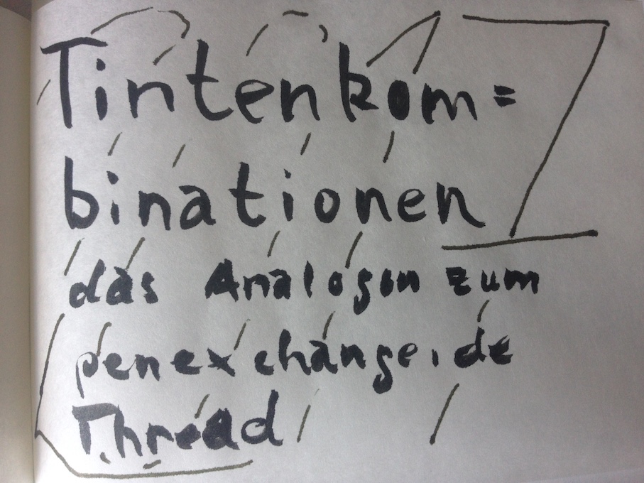 Tintenkombinationen, Dokumentation (2017)