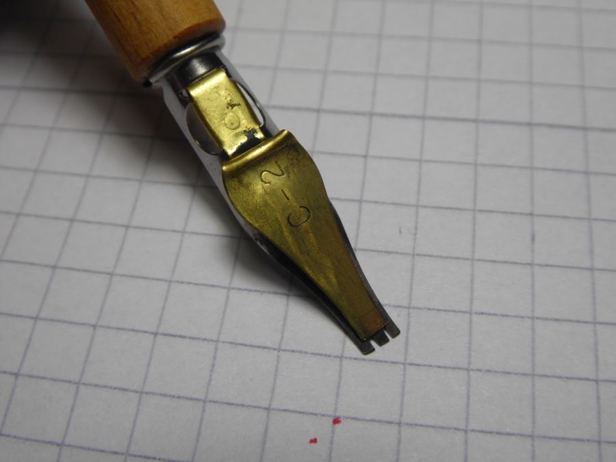 Speedball Feder bei Druck