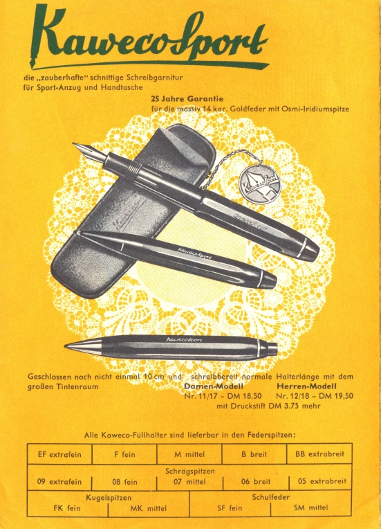 Alte Federbezeichnungen KaWeCo bis in die 1940er Jahre