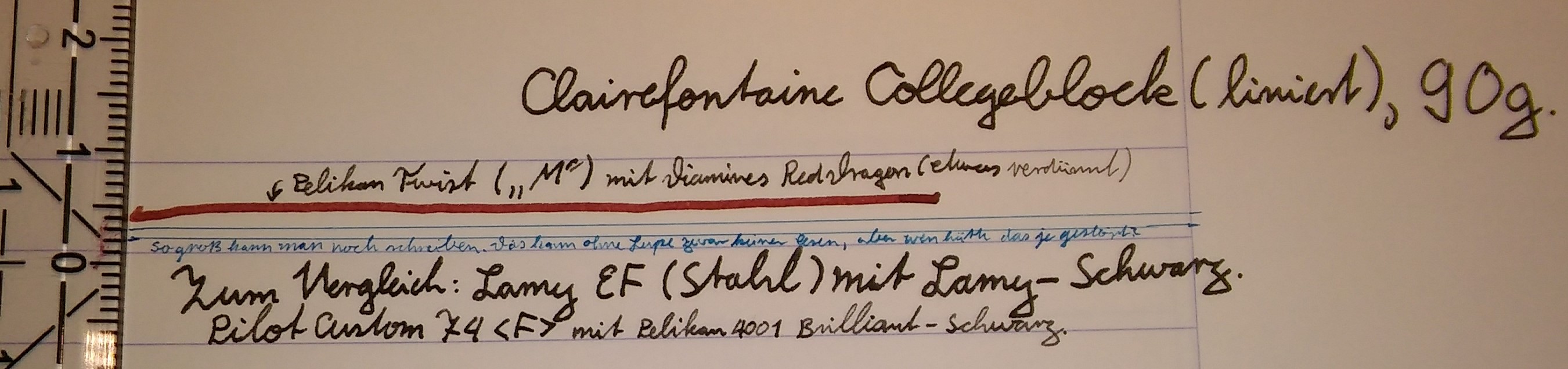 Die Tinte ist Lamy-Türkis.