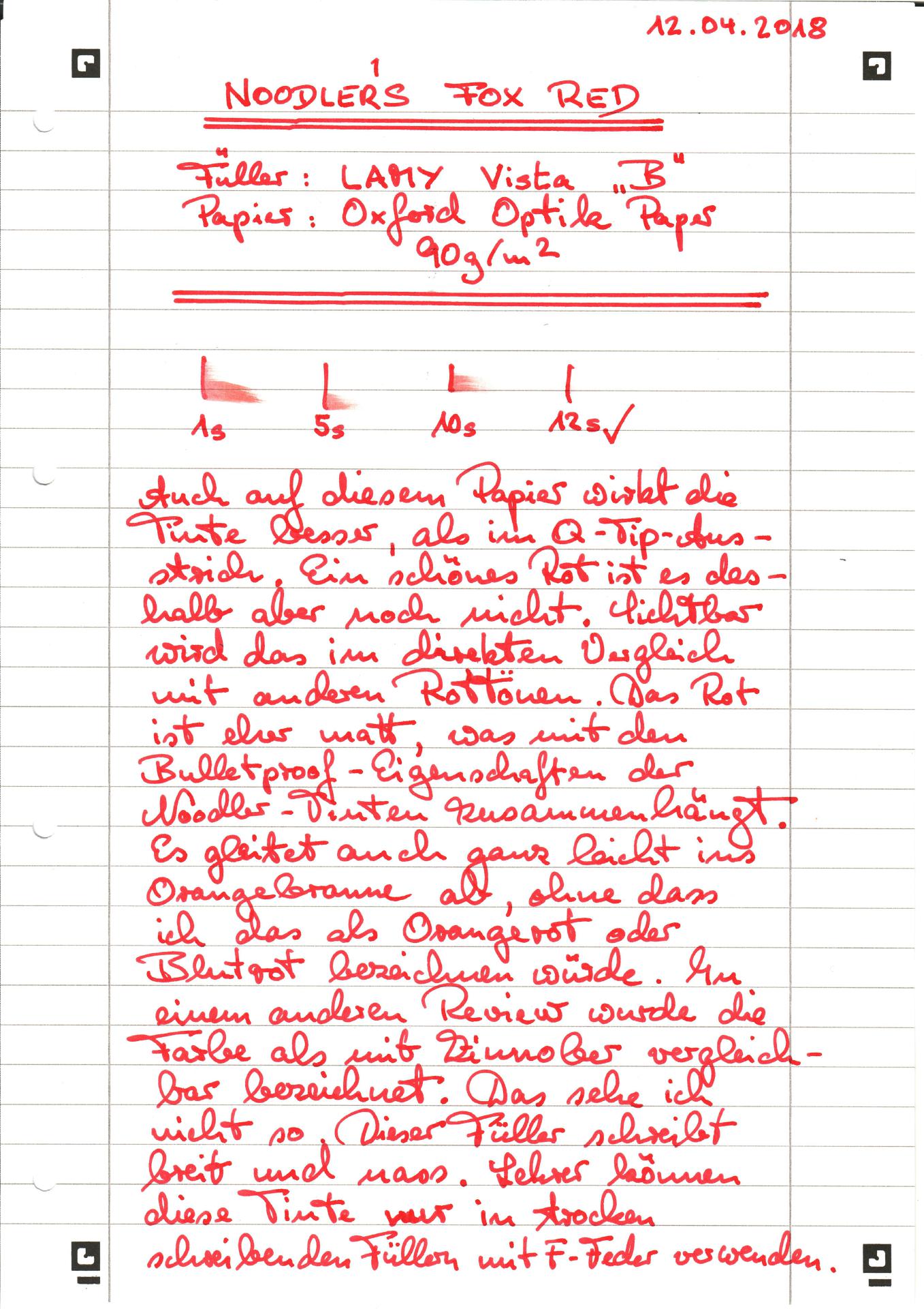 Text auf Oxford Optik Paper 90g/qm.