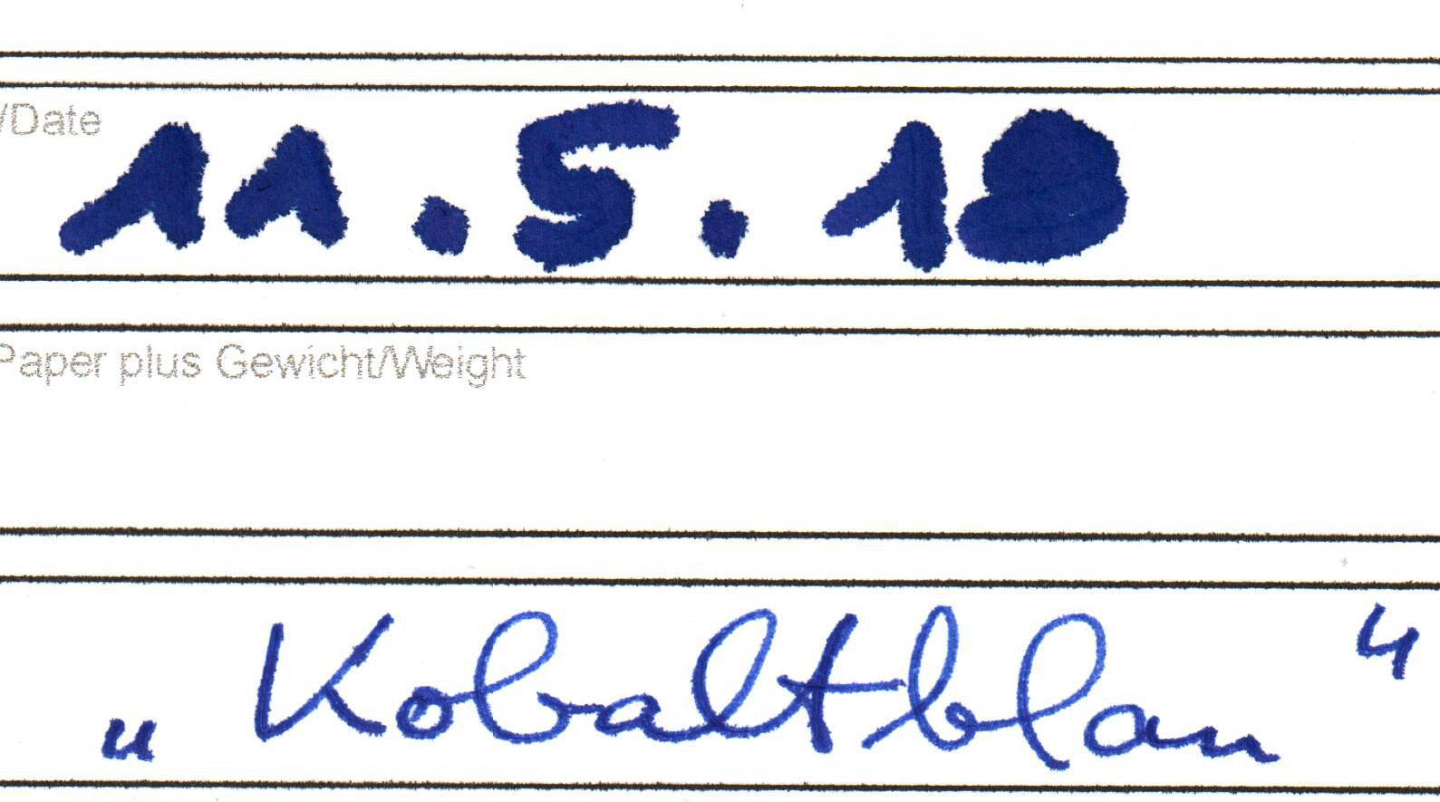 Ausbluten auf Kopierpapier (vergrößerter Ausschnitt).