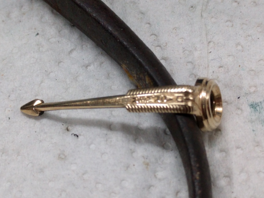 Parkerclip frisch vergoldet