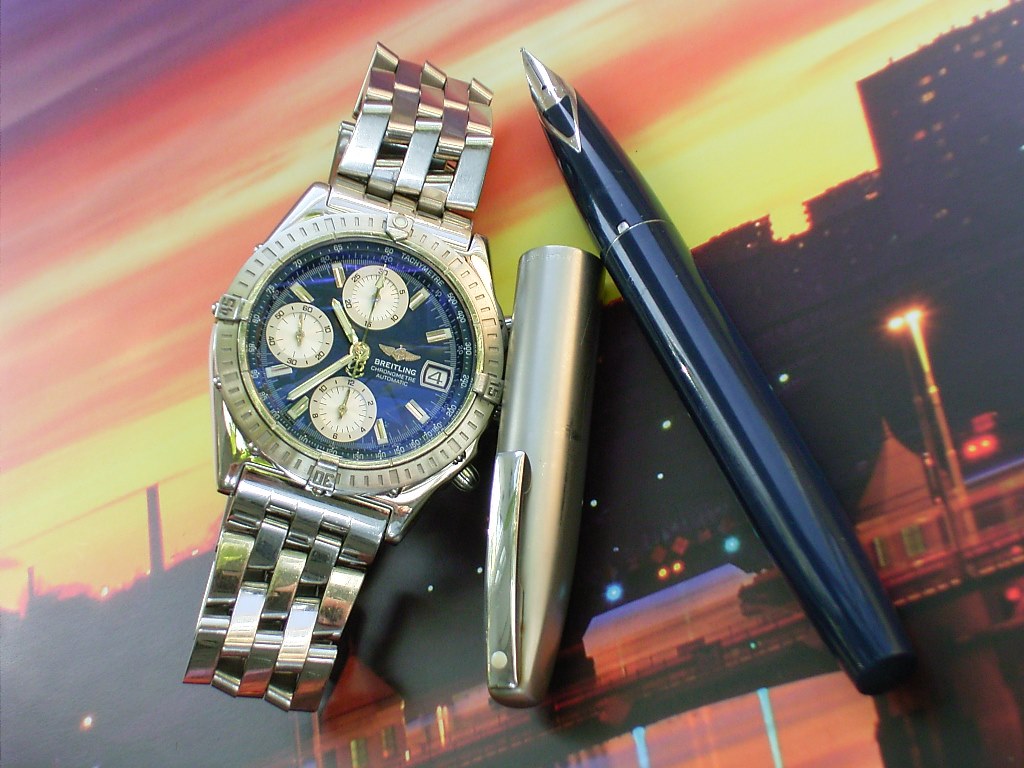 Sheaffer Imperial_Breitling Chronomat.jpg