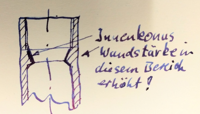 Schaftende mit integriertem Dichtkonus