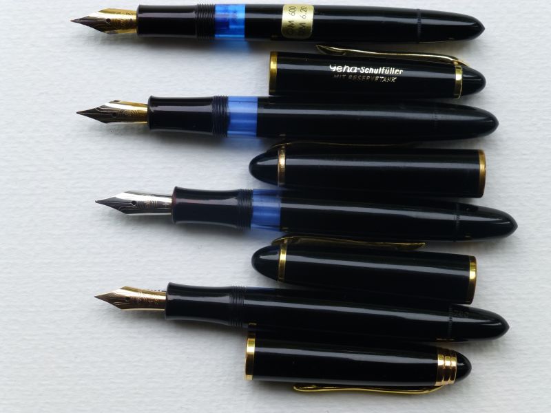 von oben: Geha 600 OM, 700<br />                       780 OB, 790 OM