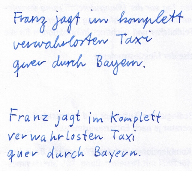 Schriftprobe