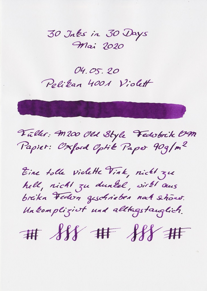 30 Inks in 30 Days 04.05.20 Pelikan 4001 Violett.jpg