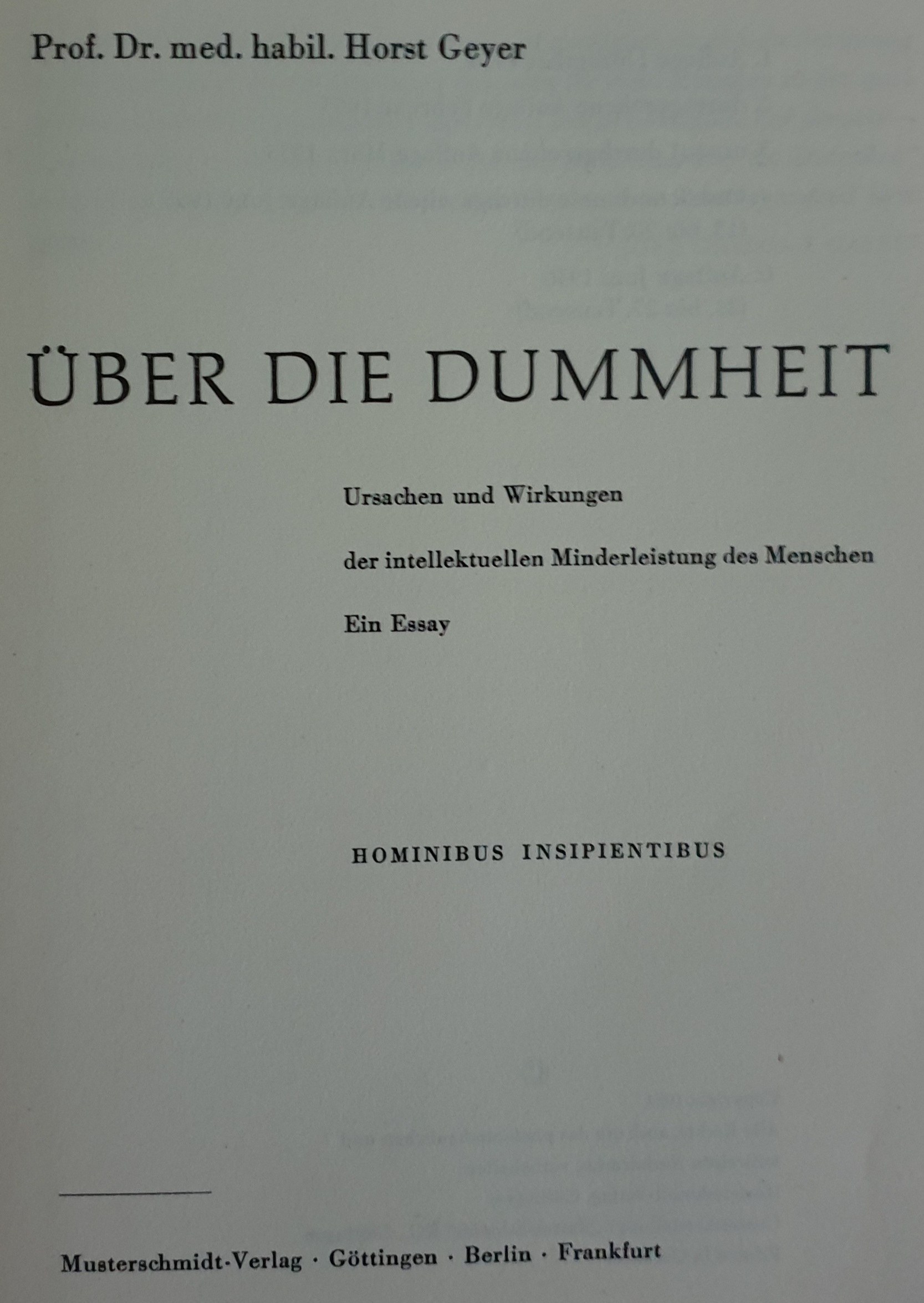Über die Dummheit 2