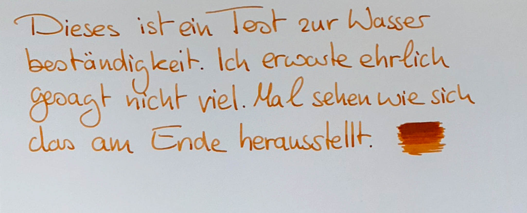 Wasserfestigkeit Test vorher