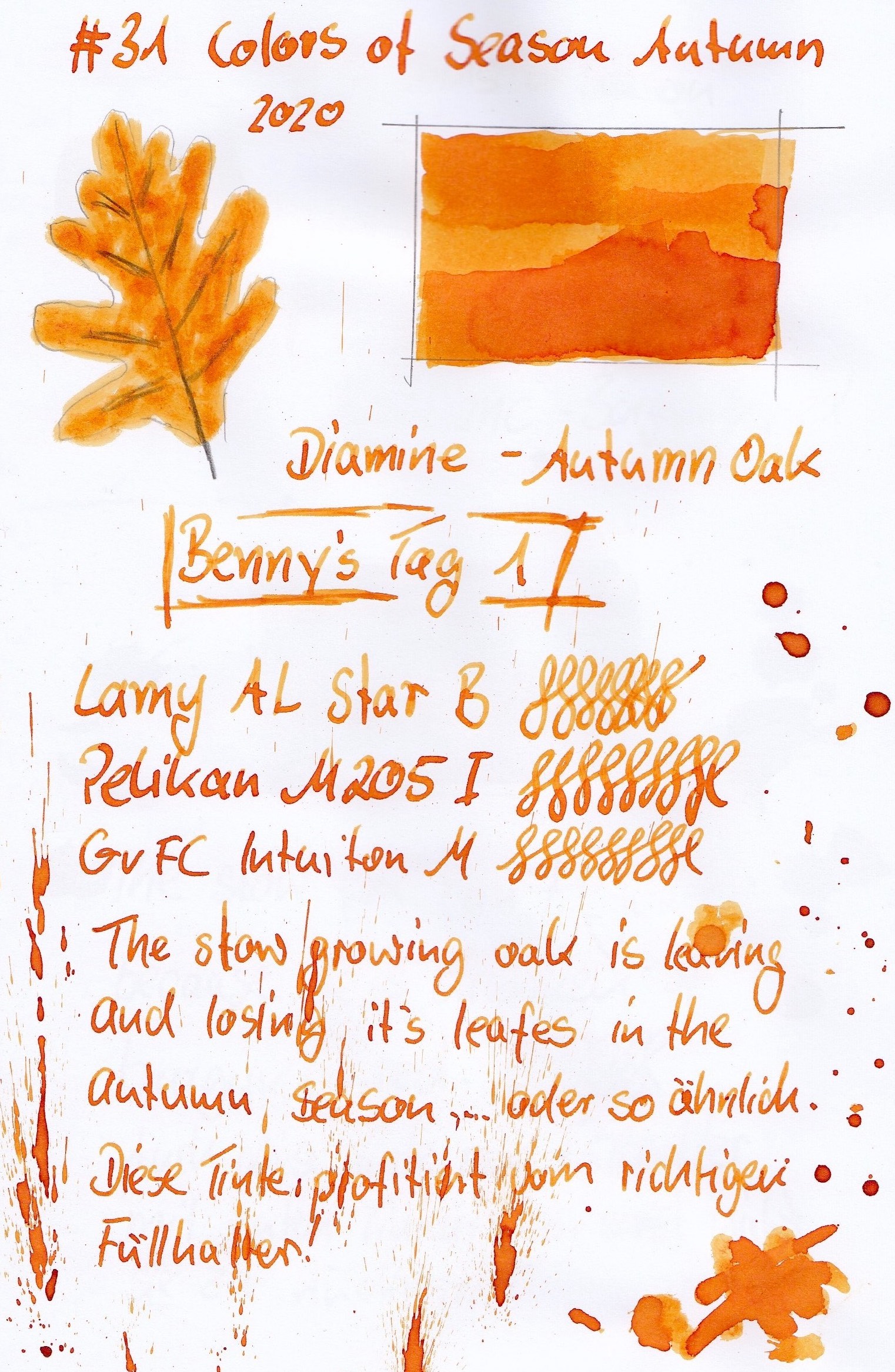 Diamine Autumn Oak auf Papyrus 100g