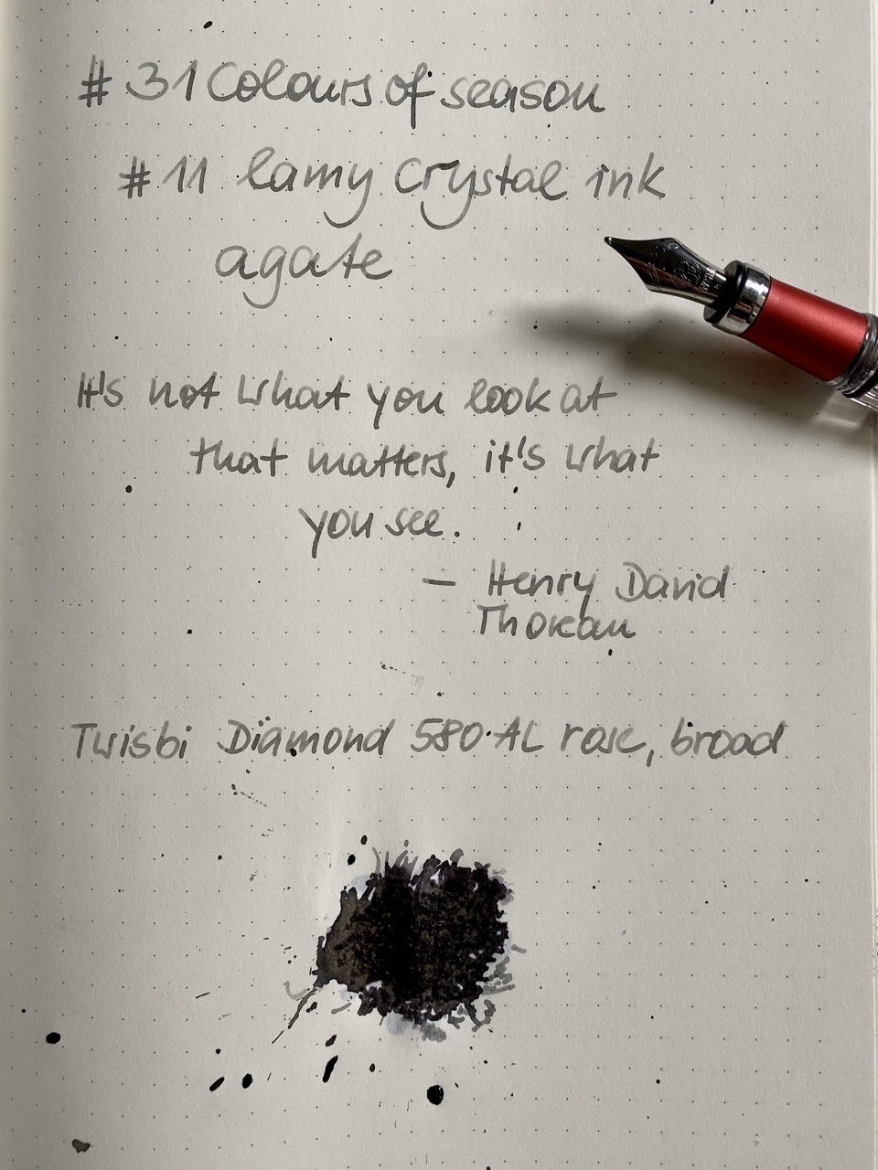 11 Lamy crystal ink agate