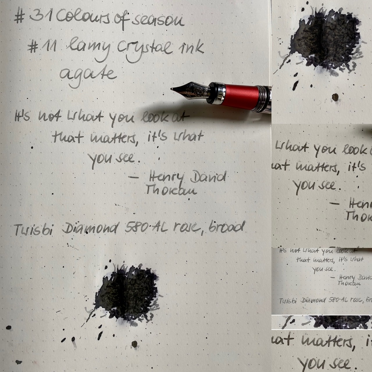 11 Lamy crystal ink agate