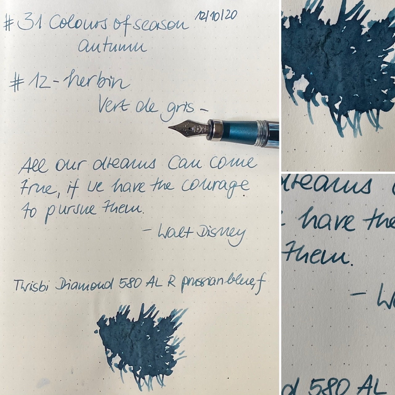 12 Herbin Vert de Gris