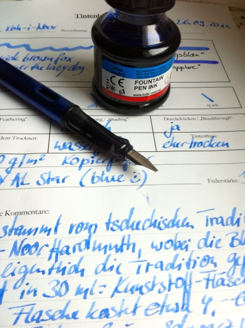 Die Tinte, der Schreiber und das Formular