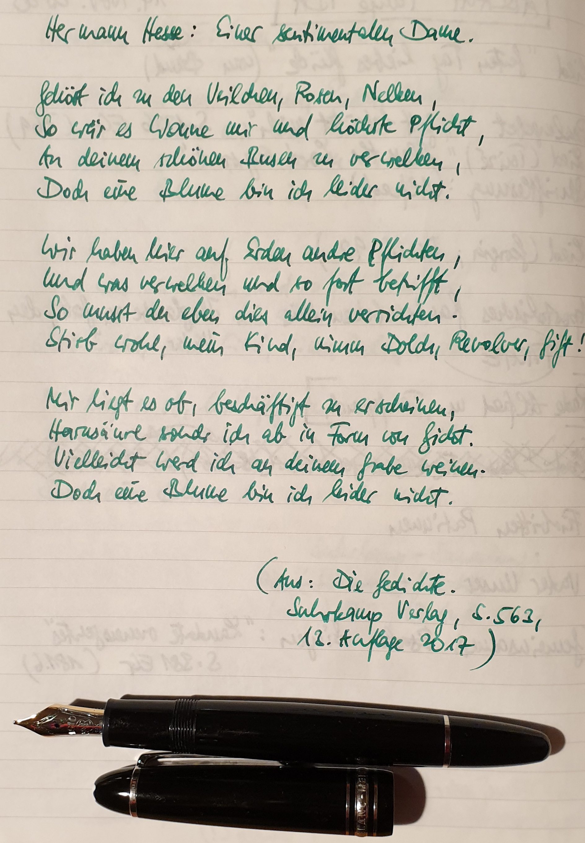 H. Hesse: Einer sentimentalen Dame