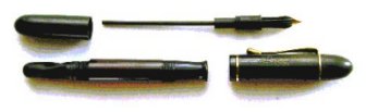 The single parts of the Rappen fountain pen